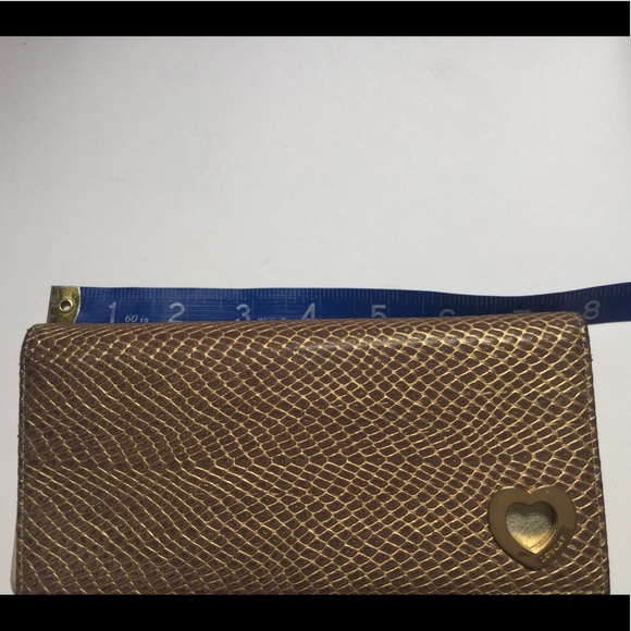 LOVECAT LEATHER TRIFOLD WALLET WITH SNAKE PRINT EUC - Picture 11 of 12